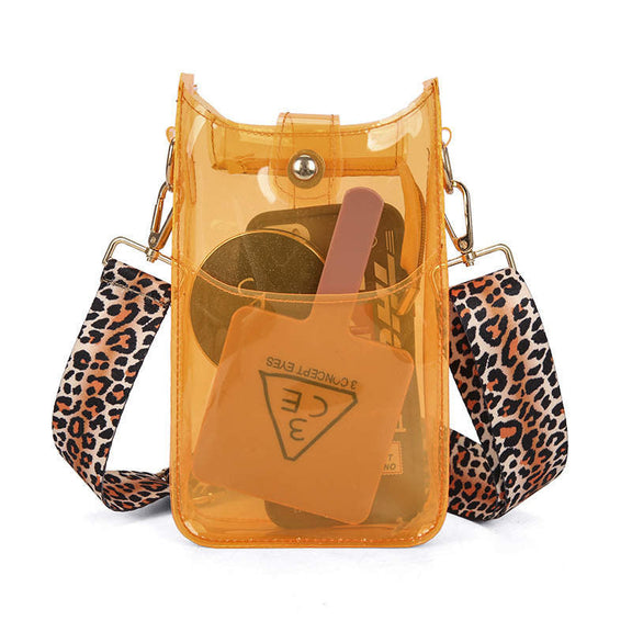 The Ava Colorful Clear Crossbody Phone Bag    