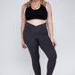 Plus Size V Waist Full Length Leggings Leggings   