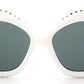 Women Round Cat Eye Fashion Sunglasses Cat Eye Sunglasses White OneSize 