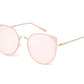 Women Round Cat Eye Fashion Sunglasses Sunglasses Pink OneSize 