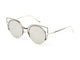 Women Mirrored Round Cat Eye Fashion Sunglasses Sunglasses Gold OneSize 