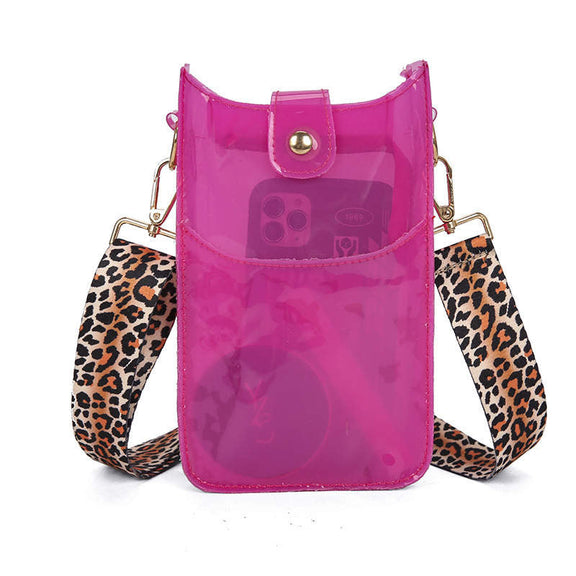 The Ava Colorful Clear Crossbody Phone Bag    