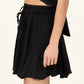 Not Your Girl Drawstring Ruffled Mini Skirt Mini Skirt   