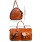 Rory, The Ultimate Duffle - Camel Faux Leather    