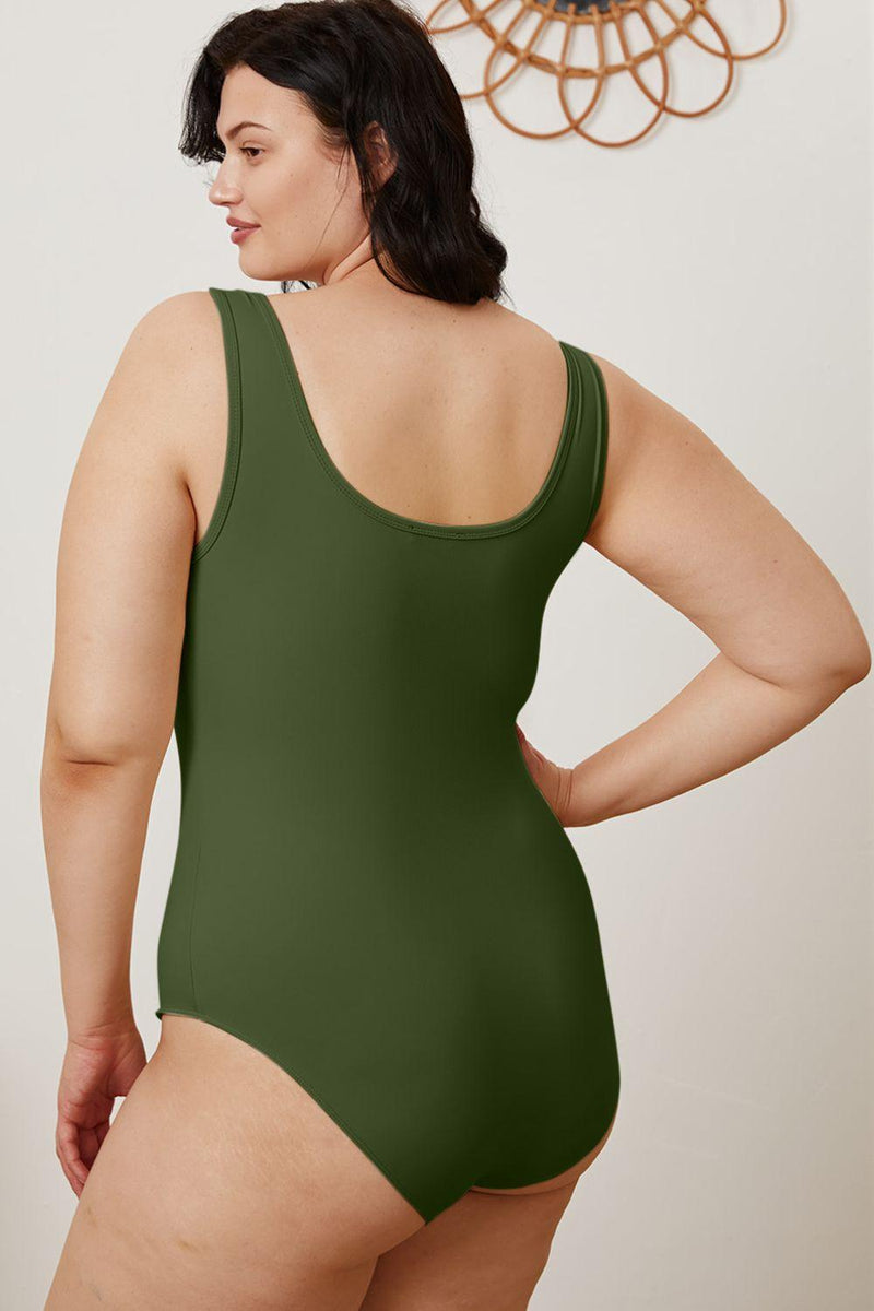 Basic Bae Full Size Square Neck Sleeveless Bodysuit - Three Mad Hatters Mercantile 