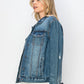 RISEN Distressed Button Up Jacket Womens Jacket