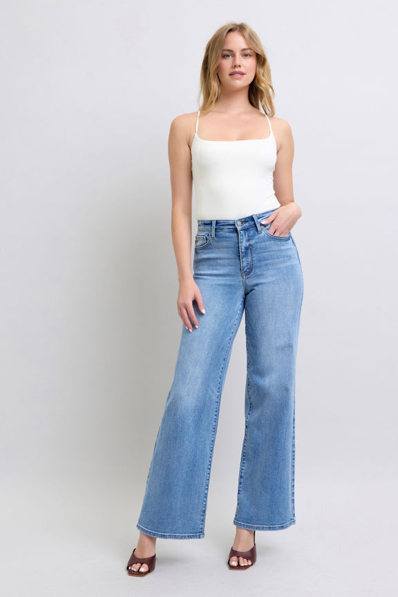 Judy Blue Wide Leg Jeans with Pockets Womens Jeans