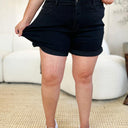 Judy Blue Full Size High Waist Tummy Control Cuffed Denim Shorts