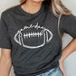 Cursive Football Game Day Graphic Tee Graffic Tee Heather Charcoal S 