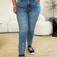 Judy Blue Full Size Mid Rise Rigid Magic Release Hem Jeans Womens Jeans   