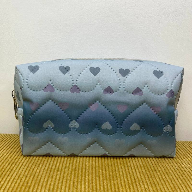 Stand Up Rectangle Zip Bag - Hearts    