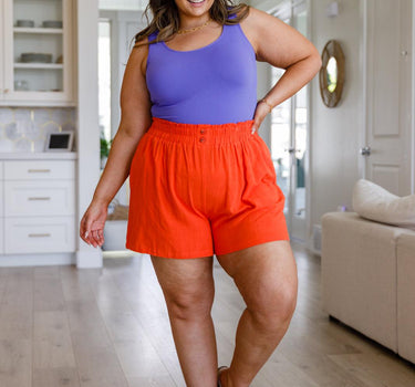 A Little Lazy High Rise Linen Shorts