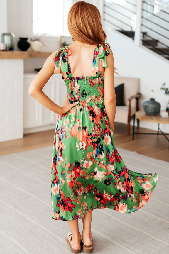 A Little While Longer Dress in Green Womens Dresses   