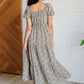 A Moment of Love Balloon Sleeve Dress Womens Maxi Dresses   