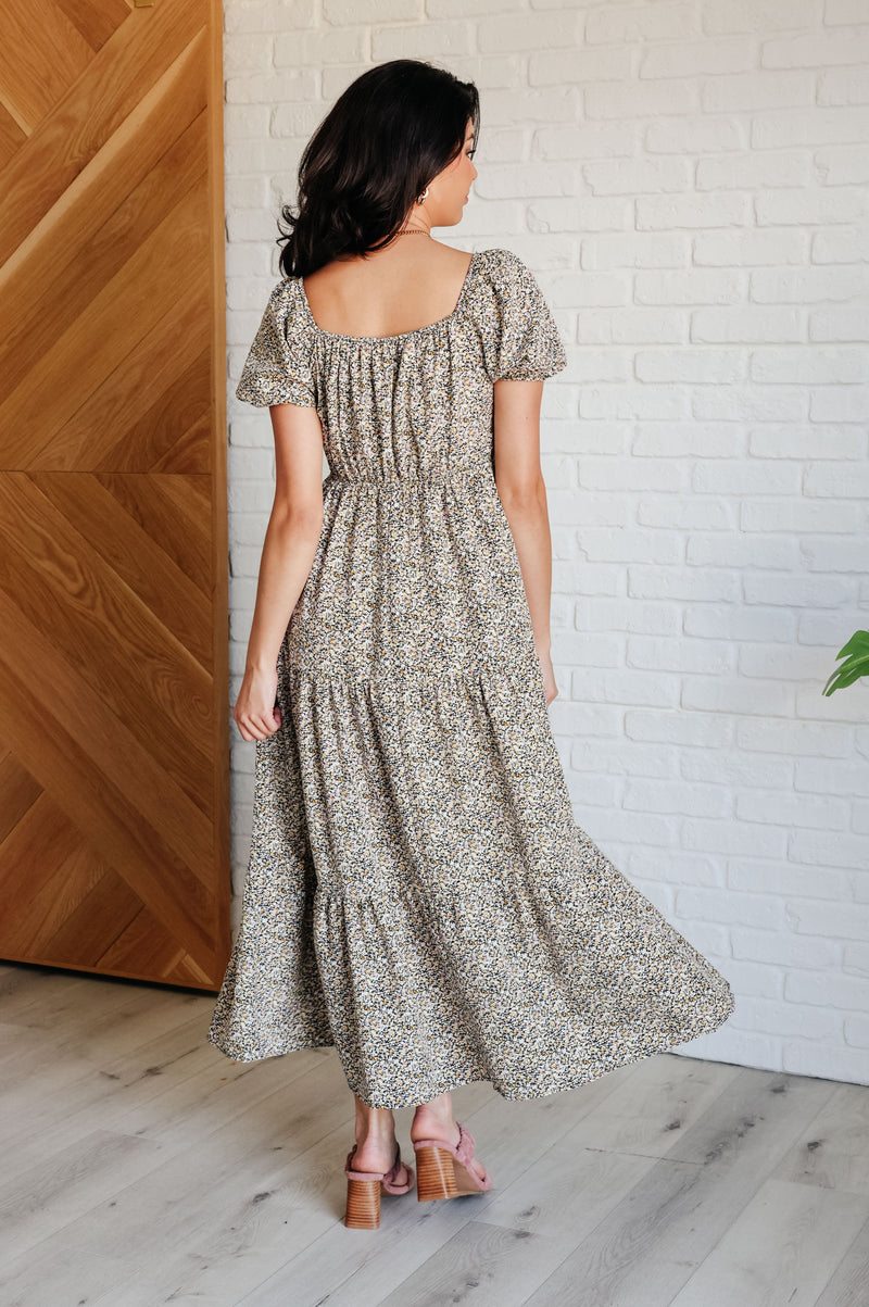 A Moment of Love Balloon Sleeve Dress Womens Maxi Dresses   