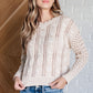 A Note of Thanks Cable Knit Sweater Tops   