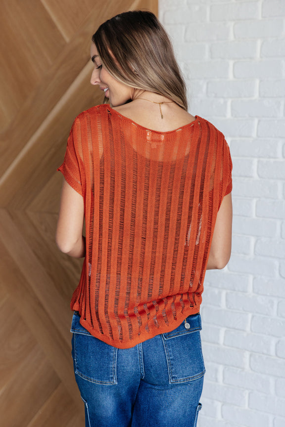 All I See Is You Loose Knit Top Womens Tops   