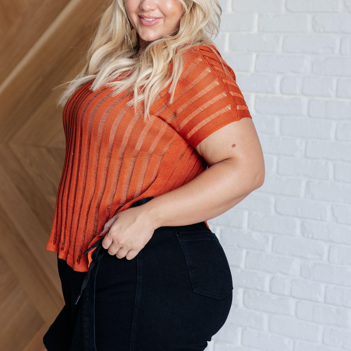 All I See Is You Loose Knit Top - Three Mad Hatters Mercantile 