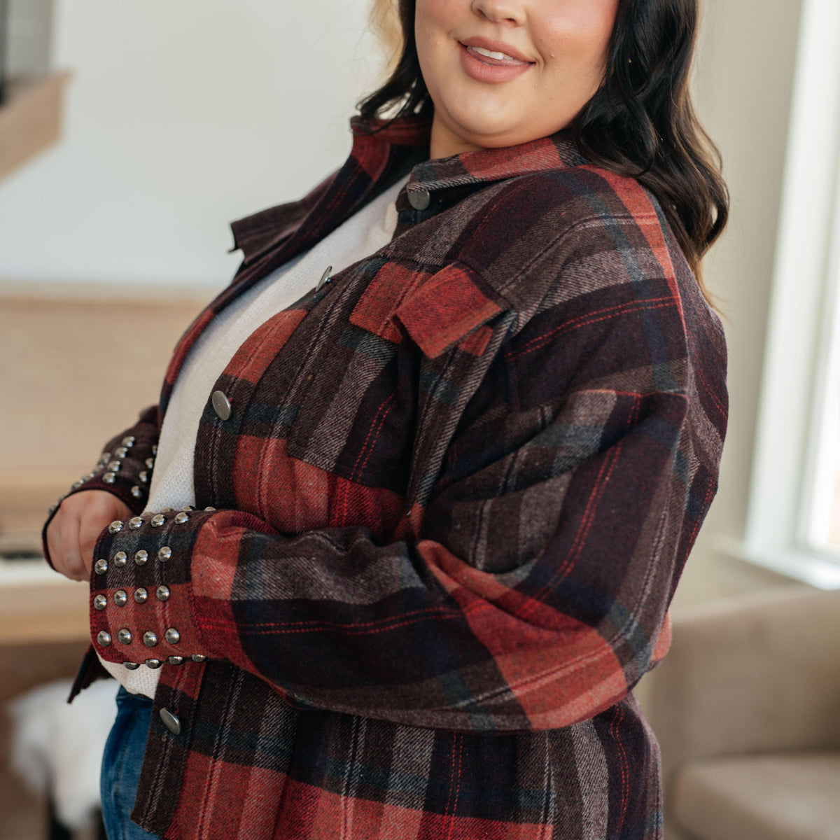 Already There Plaid Shacket - Three Mad Hatters Mercantile 