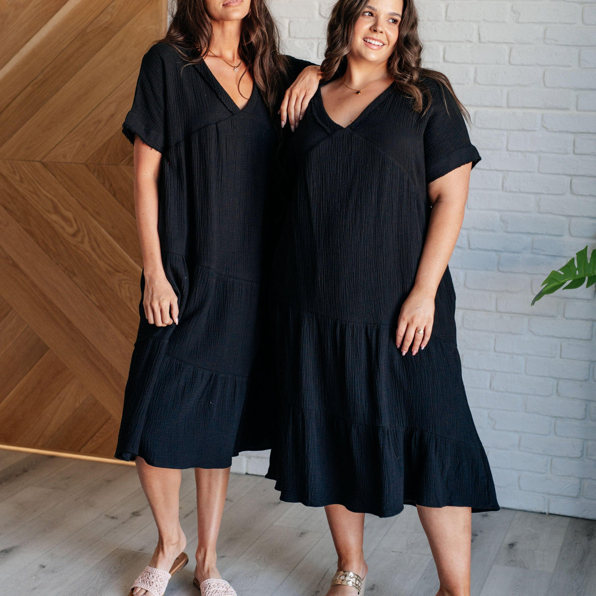 Always Learning Dolman Sleeve Dress in Black - Three Mad Hatters Mercantile 