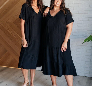 Always Learning Dolman Sleeve Dress in Black