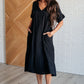 Always Learning Dolman Sleeve Dress in Black Dresses   