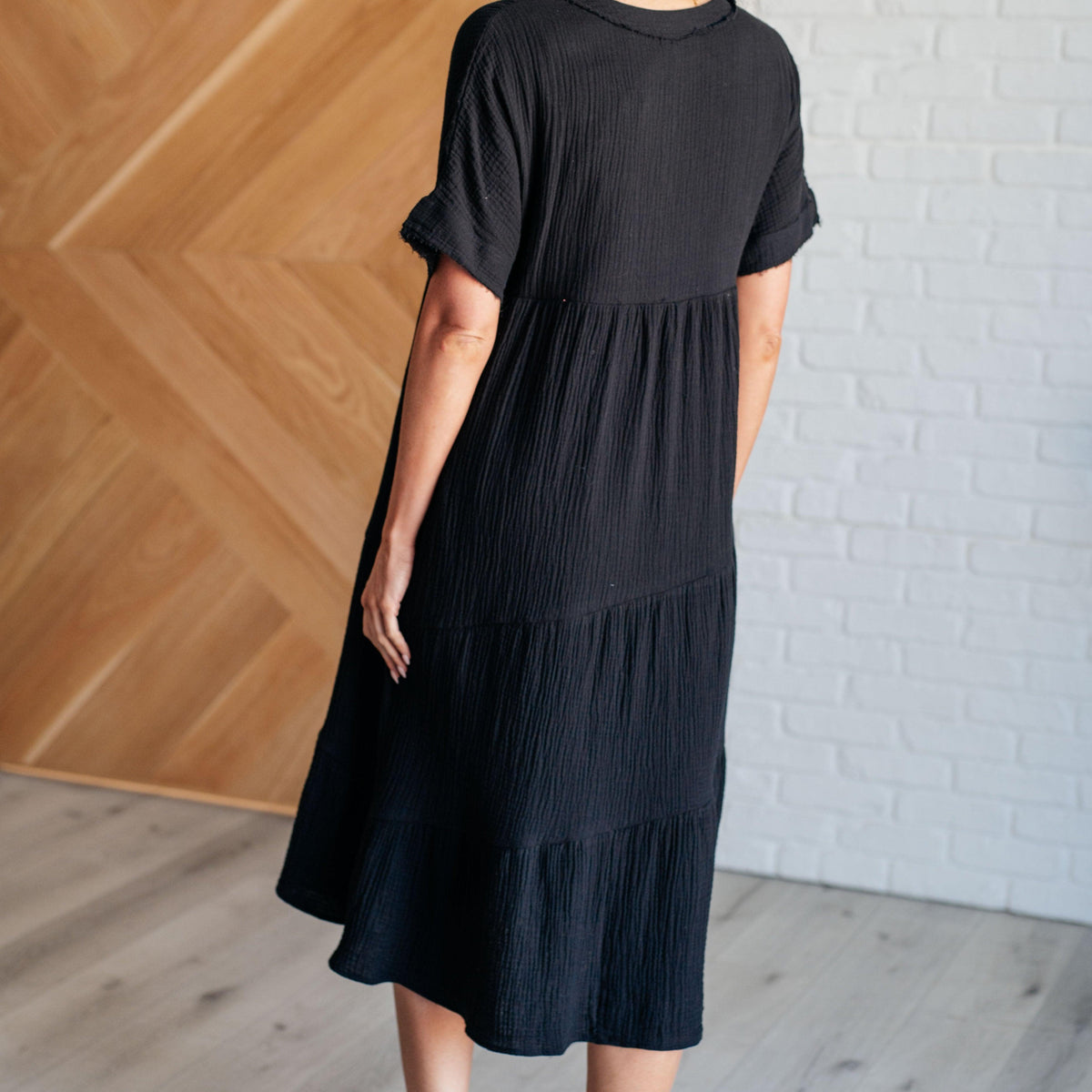 Always Learning Dolman Sleeve Dress in Black - Three Mad Hatters Mercantile 
