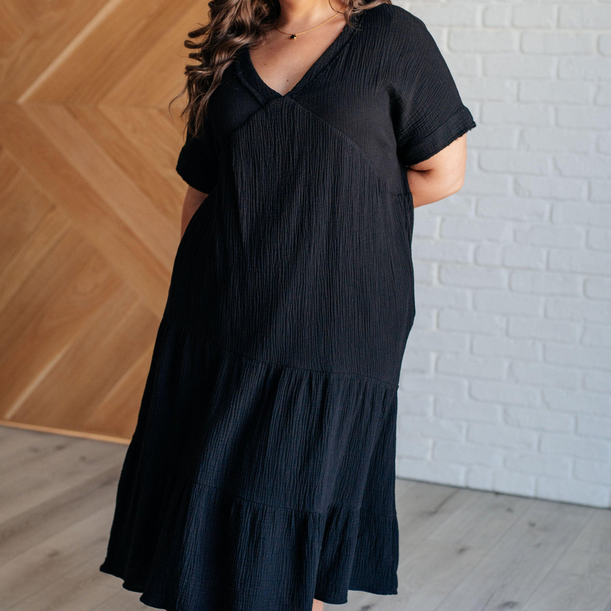 Always Learning Dolman Sleeve Dress in Black - Three Mad Hatters Mercantile 