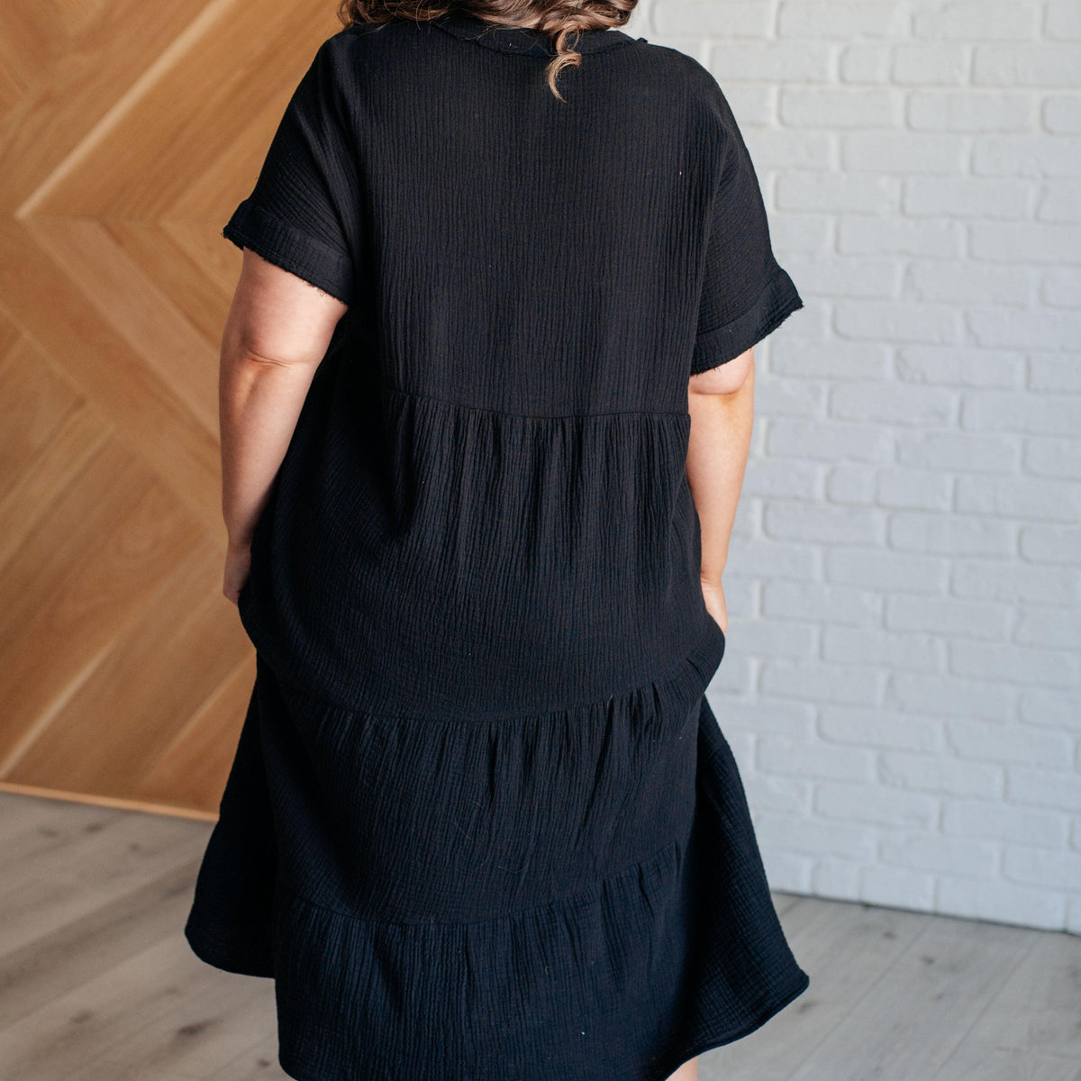 Always Learning Dolman Sleeve Dress in Black - Three Mad Hatters Mercantile 