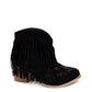 Amos Fringe Ankle Bootie in Black Suede Shoes   