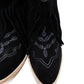 Amos Fringe Ankle Bootie in Black Suede Shoes   