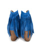 Amos Fringe Ankle Bootie in Blue Suede Shoes   