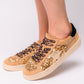 Another Round Sneakers in Gold Sequins Womens   