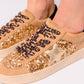 Another Round Sneakers in Gold Sequins Womens   