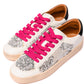 Another Round Sneakers in Silver Sequins Womens Sneakers   