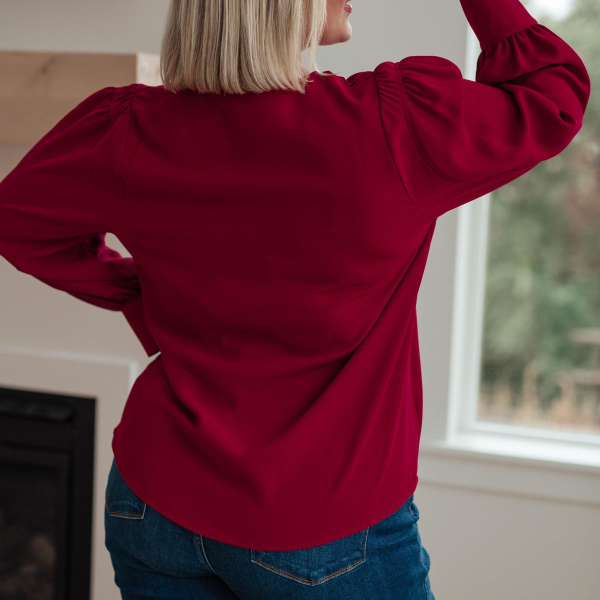 Back in Business V-Neck Blouse - Three Mad Hatters Mercantile 