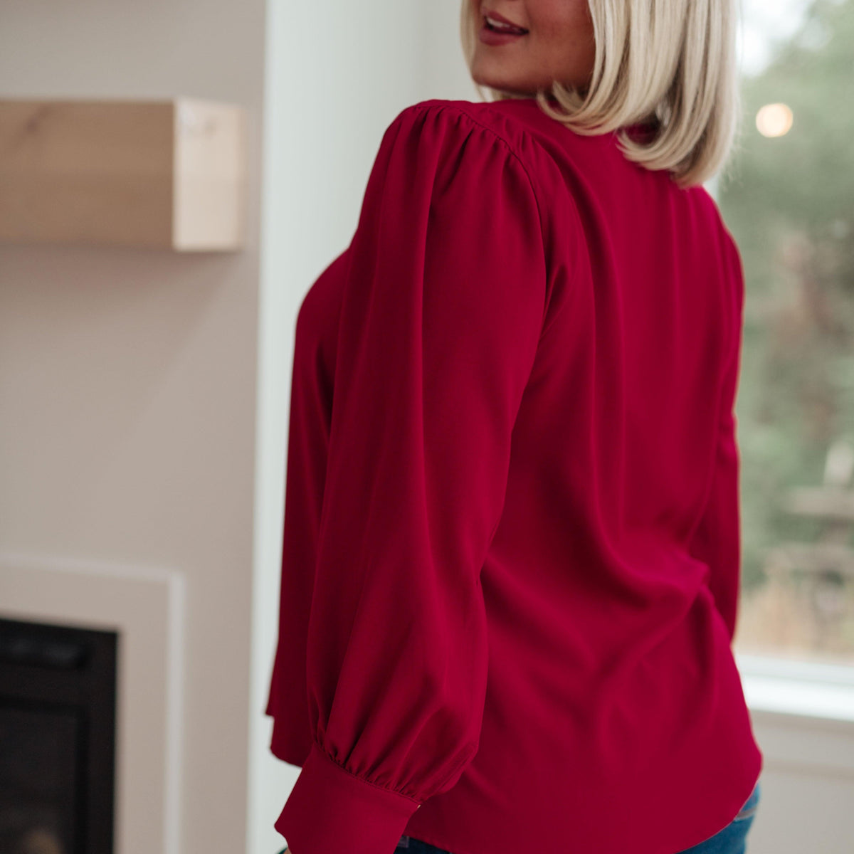 Back in Business V-Neck Blouse - Three Mad Hatters Mercantile 
