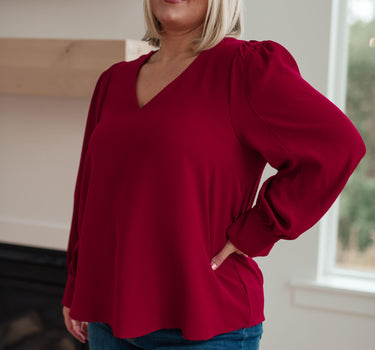 Back in Business V-Neck Blouse