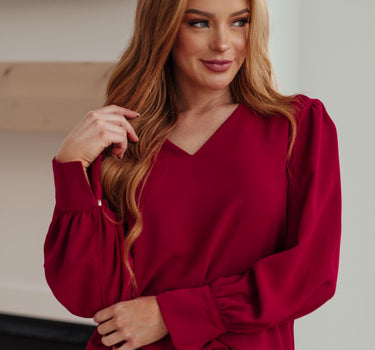 Back in Business V-Neck Blouse