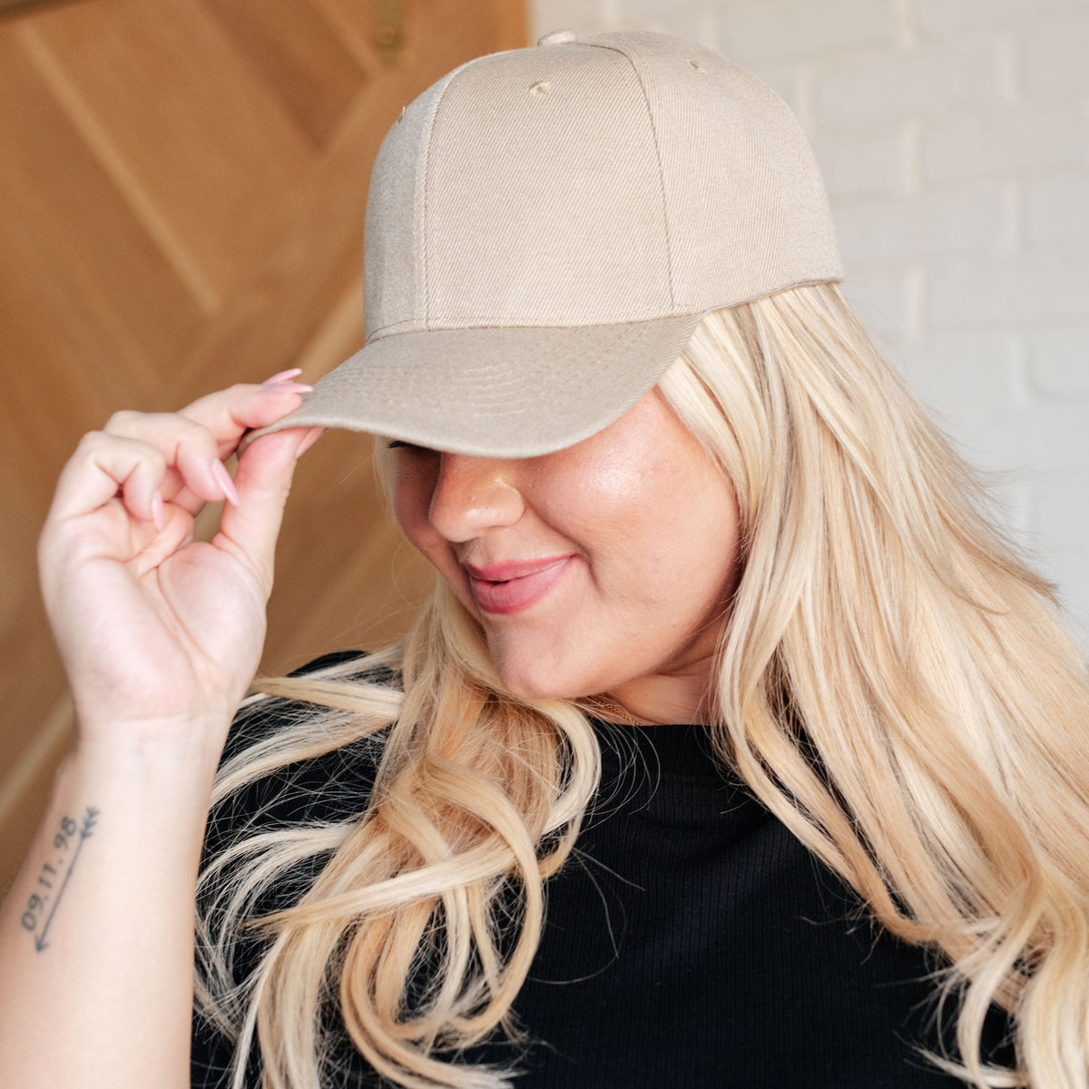 Basic Babe Ball Cap in Khaki - Three Mad Hatters Mercantile 