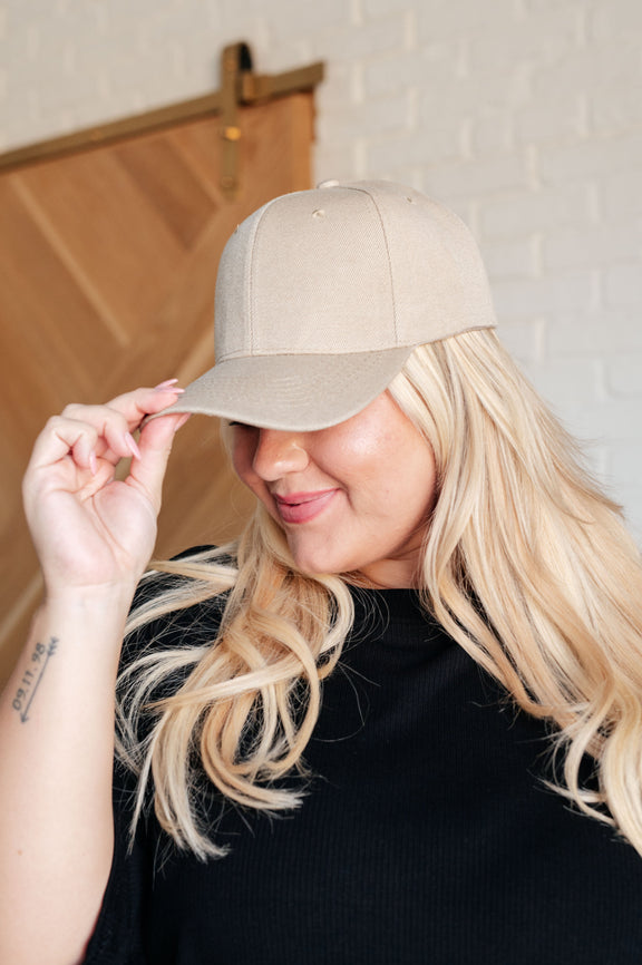 Basic Babe Ball Cap in Khaki Accessories   