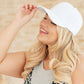 Basic Babe Ball Cap in White Accessories   