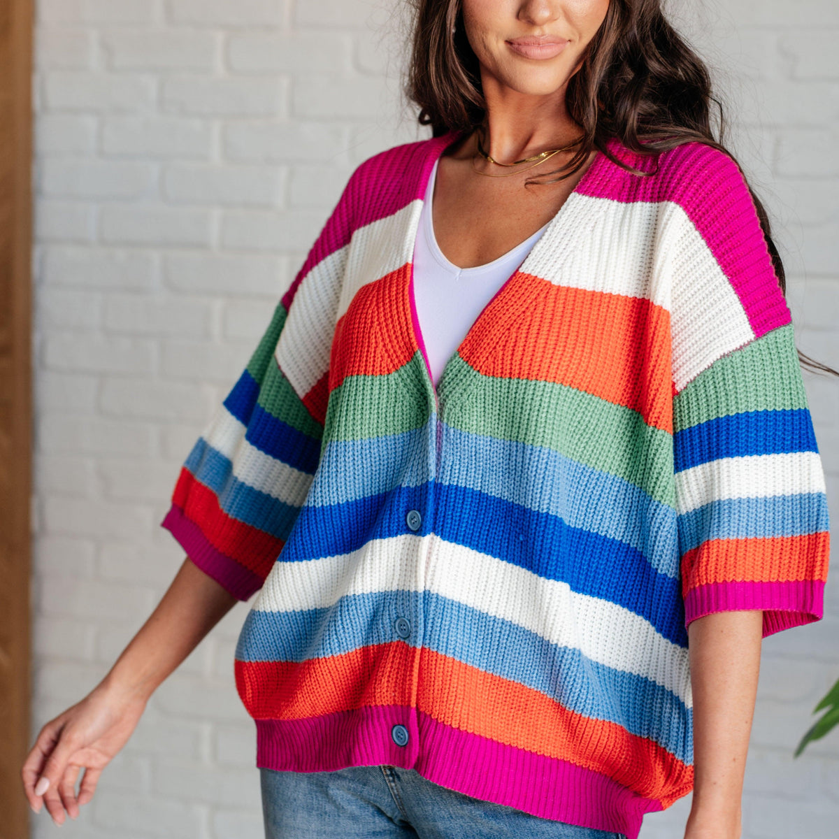 Bold Flirt Button Down Cardigan - Three Mad Hatters Mercantile 