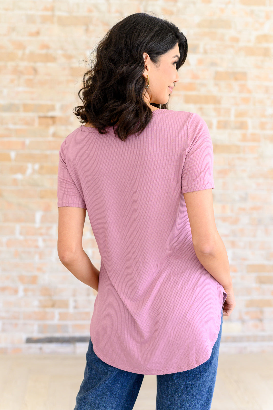 Born and Raised V-Neck Ribbed Top Tops   