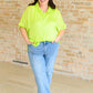 Bright Idea Button Down in Citrus Womens Tops   