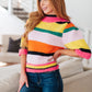 Bright Side Striped Sweater Tops   