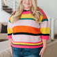 Bright Side Striped Sweater Tops   