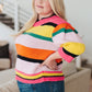 Bright Side Striped Sweater Tops   