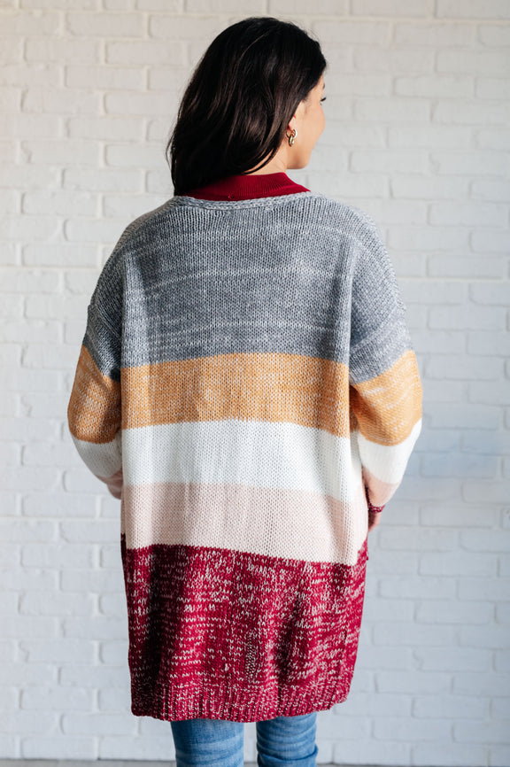 Bring the Warmth Color Block Cardigan Layers   