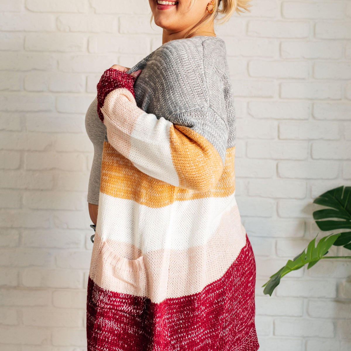 Bring the Warmth Color Block Cardigan - Three Mad Hatters Mercantile 